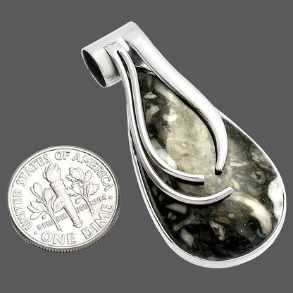 Natural Mexican Cabbing Fossil Pendant P-1252 SDP147264