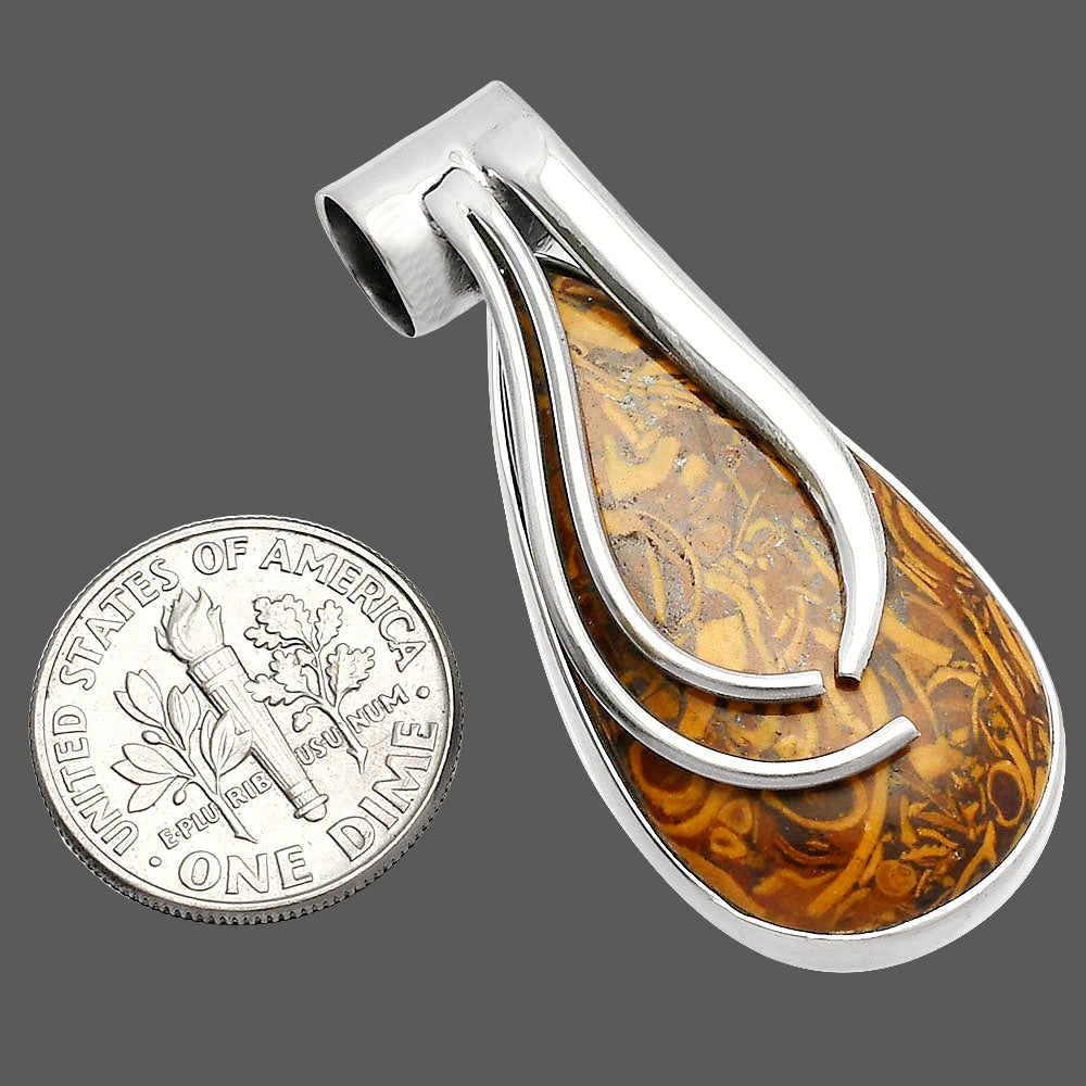 Coquina Fossil Jasper - India Pendant P-1252 SDP147267
