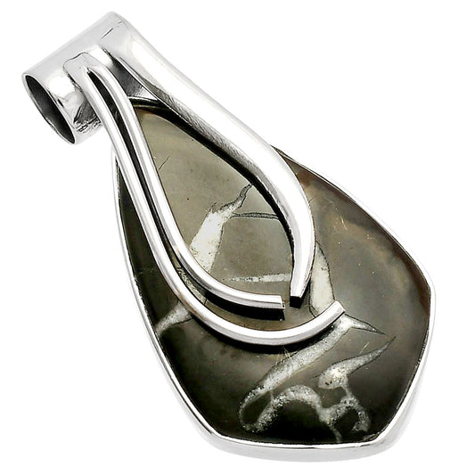 Natural Black Septarian Pendant P-1252 SDP147272