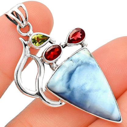 Owyhee Opal, Garnet & Peridot Pendant P-1290 SDP147297