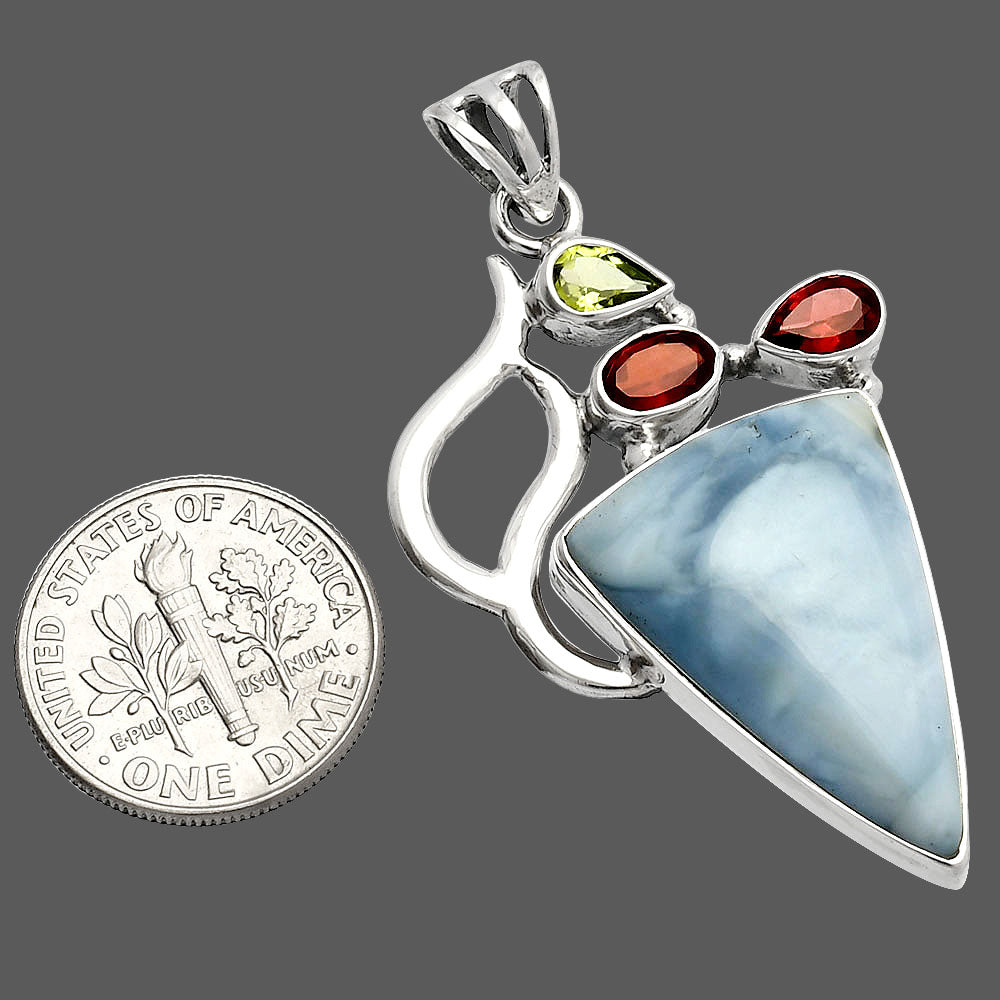 Owyhee Opal, Garnet & Peridot Pendant P-1290 SDP147297