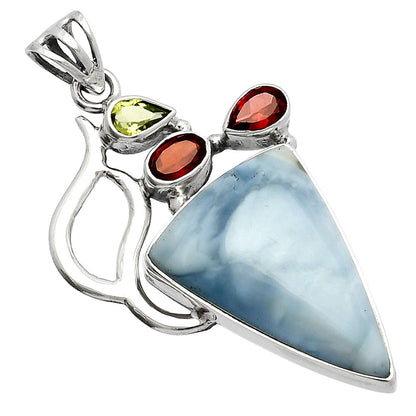 Owyhee Opal, Garnet & Peridot Pendant P-1290 SDP147297