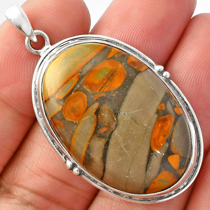 Natural Bamboo Jasper Pendant P-1064 SDP147361