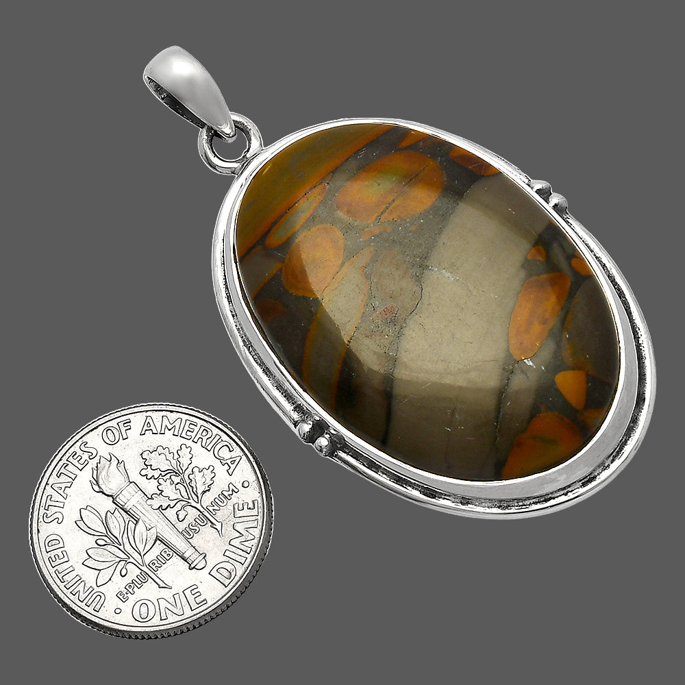 Natural Bamboo Jasper Pendant P-1064 SDP147361