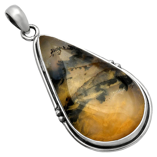 Natural Rose Plume Agate Pendant P-1064 SDP147366