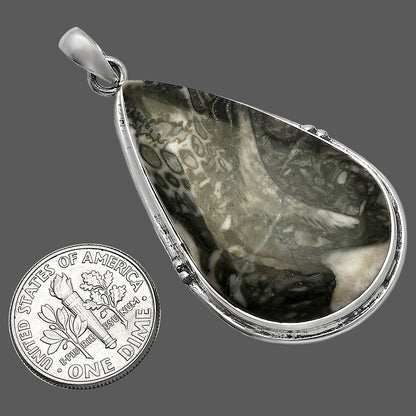Natural Mexican Cabbing Fossil Pendant P-1064 SDP147405