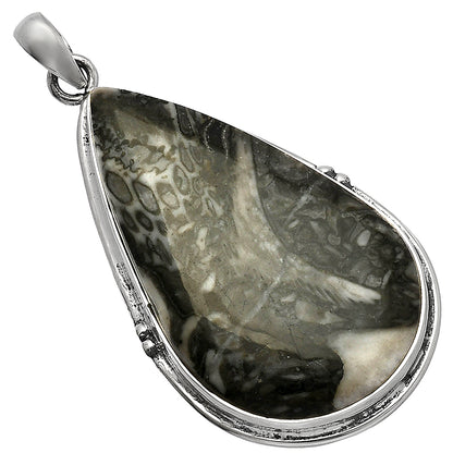 Natural Mexican Cabbing Fossil Pendant P-1064 SDP147405