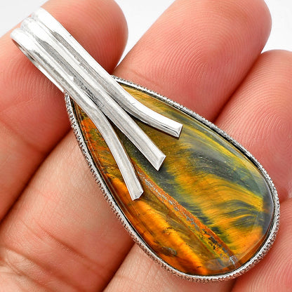 Natural Blue Tiger Eye Pendant P-1167 SDP147437