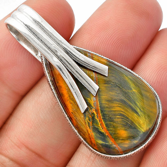 Natural Blue Tiger Eye Pendant P-1167 SDP147471