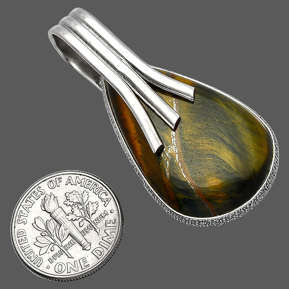 Natural Blue Tiger Eye Pendant P-1167 SDP147471