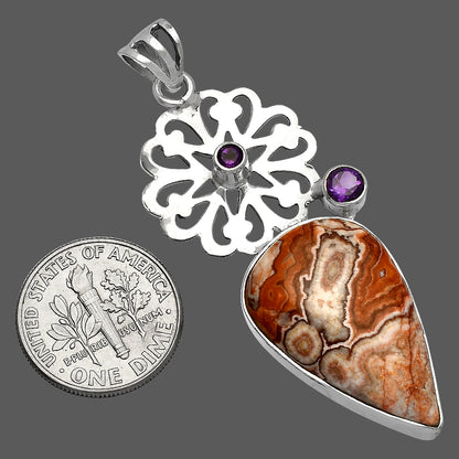 Rosetta Picture Jasper & Amethyst Pendant P-1228 SDP147517