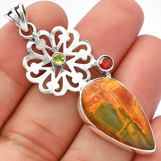 Cherry Creek, Garnet & Peridot Pendant P-1228 SDP147536