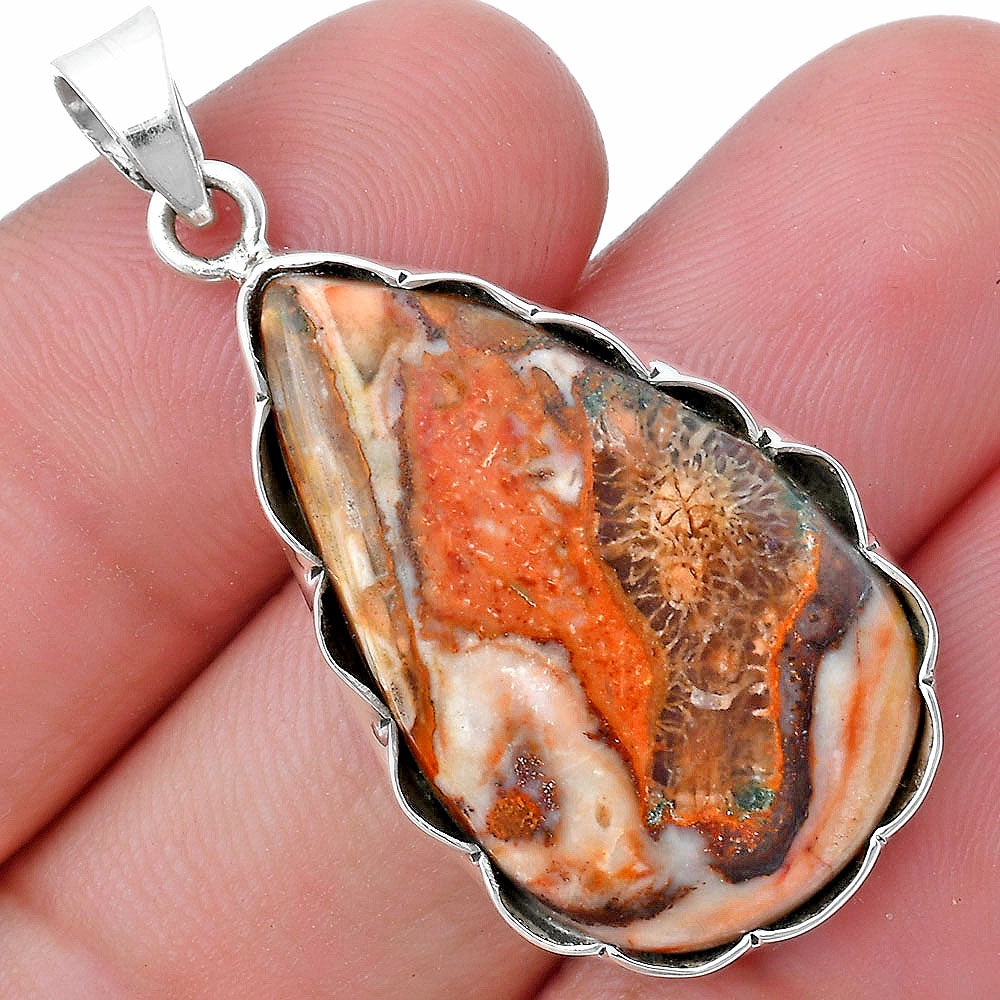 Natural Rosetta Picture Jasper Pendant P-1555 SDP147704
