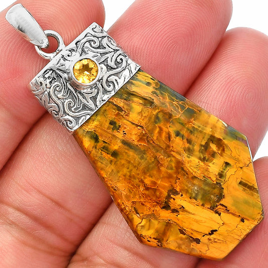 Natural Nellite & Citrine Pendant P-1331 SDP147863