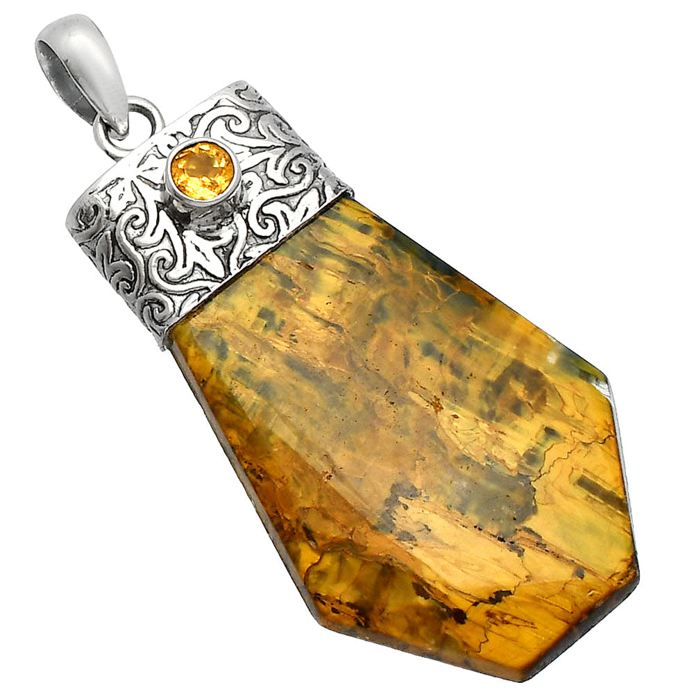 Natural Nellite & Citrine Pendant P-1331 SDP147863