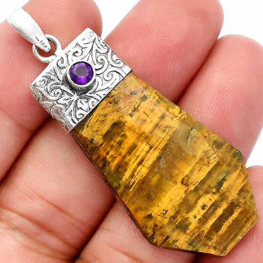 Natural Nellite & Amethyst Pendant P-1331 SDP147888