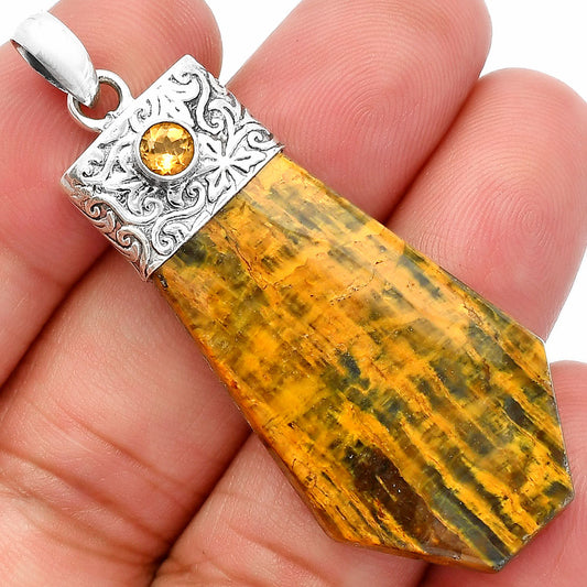 Natural Nellite & Citrine Pendant P-1331 SDP147890