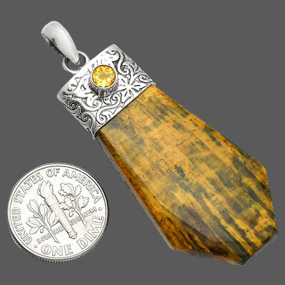 Natural Nellite & Citrine Pendant P-1331 SDP147890