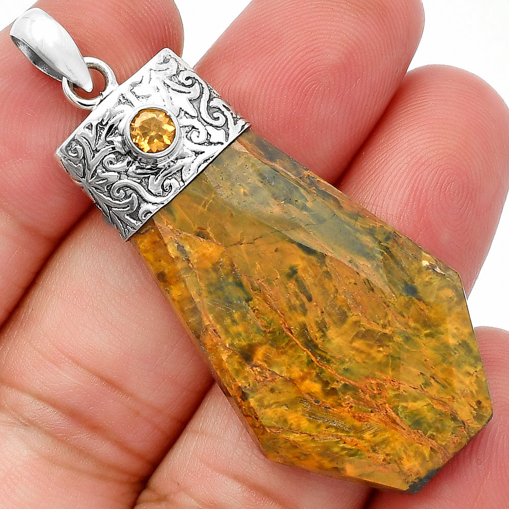 Natural Nellite & Citrine Pendant P-1331 SDP147891