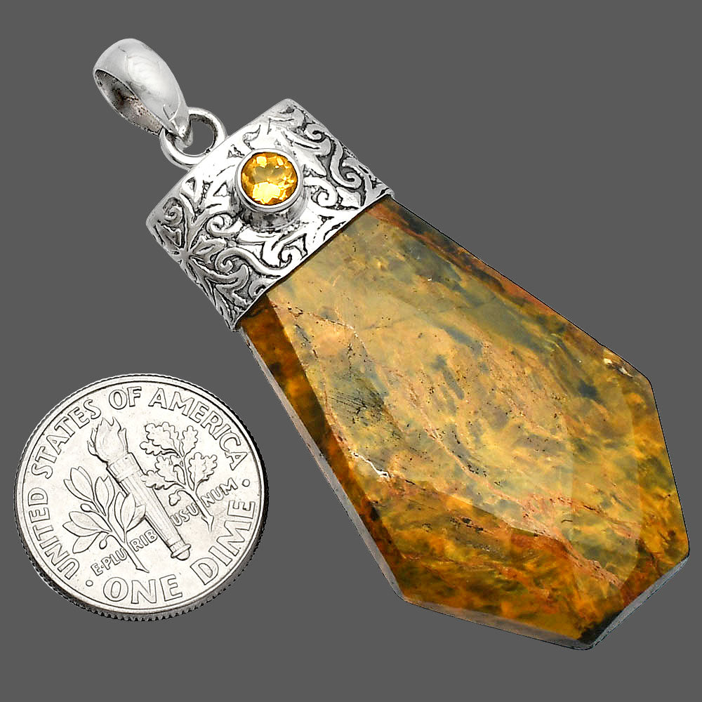 Natural Nellite & Citrine Pendant P-1331 SDP147891