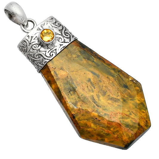 Natural Nellite & Citrine Pendant P-1331 SDP147891