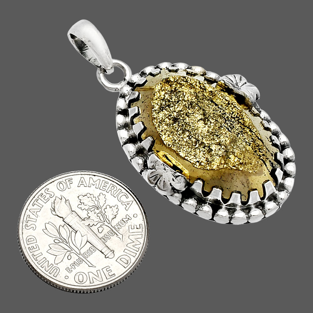 Natural Peruvian Golden Pyrite Pendant P-1730 SDP147898