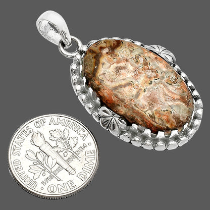 Natural Leopard Skin Jasper Pendant P-1730 SDP147915