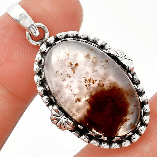 Natural Robinson Ranch Plume Agate Pendant P-1730 SDP147925