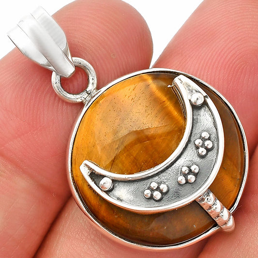 Crescent Moon - Tiger Eye - Africa Pendant P-1719 SDP148020