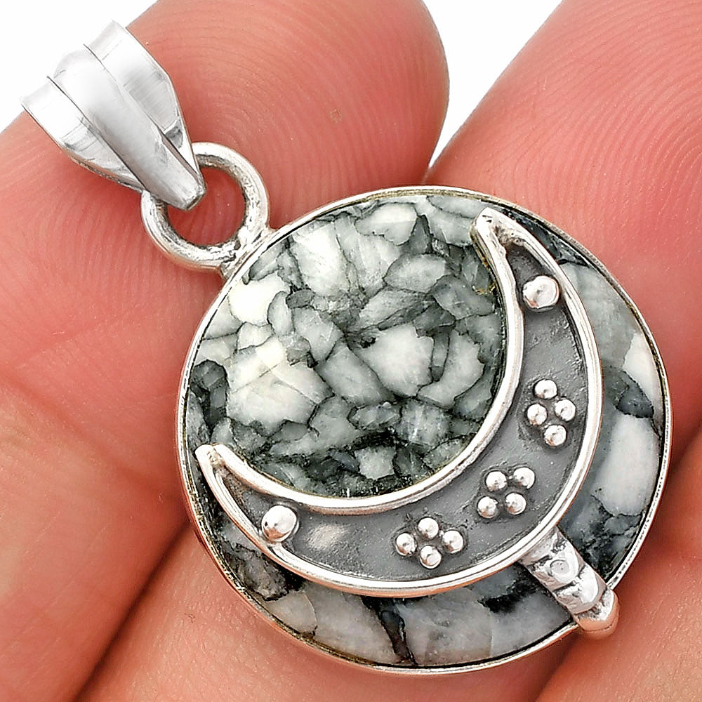 Crescent Moon - Pinolith Stone Pendant P-1719 SDP148022