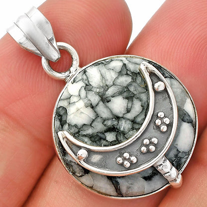 Crescent Moon - Pinolith Stone Pendant P-1719 SDP148022