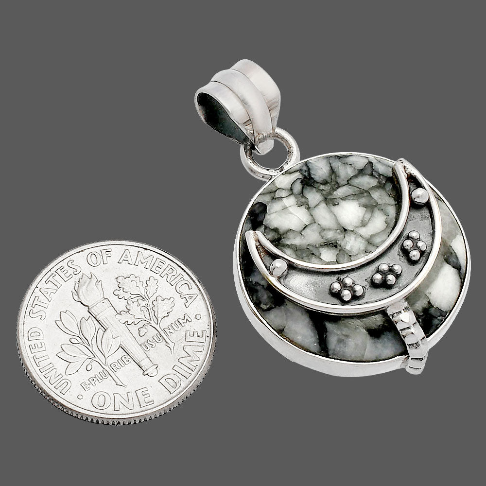 Crescent Moon - Pinolith Stone Pendant P-1719 SDP148022