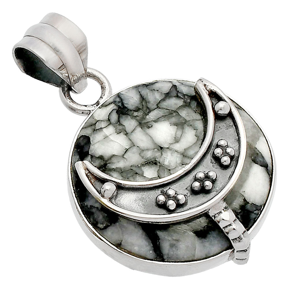 Crescent Moon - Pinolith Stone Pendant P-1719 SDP148022