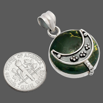 Crescent Moon - Green Fuchsite Pendant P-1719 SDP148023