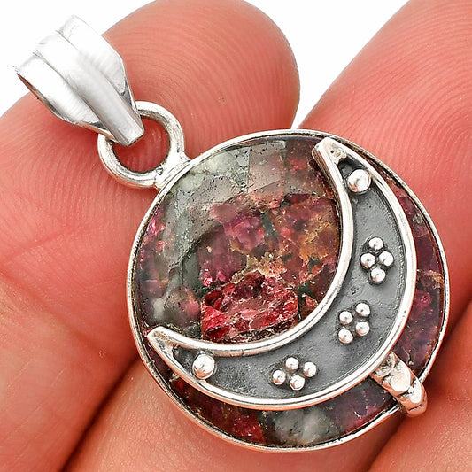 Crescent Moon - Natural Rhodonite Pendant P-1719 SDP148028