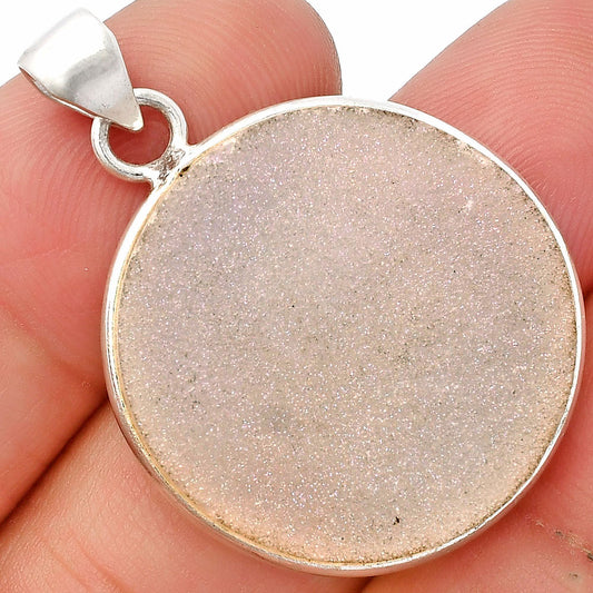 Snow White Druzy Pendant P-1001 SDP148129