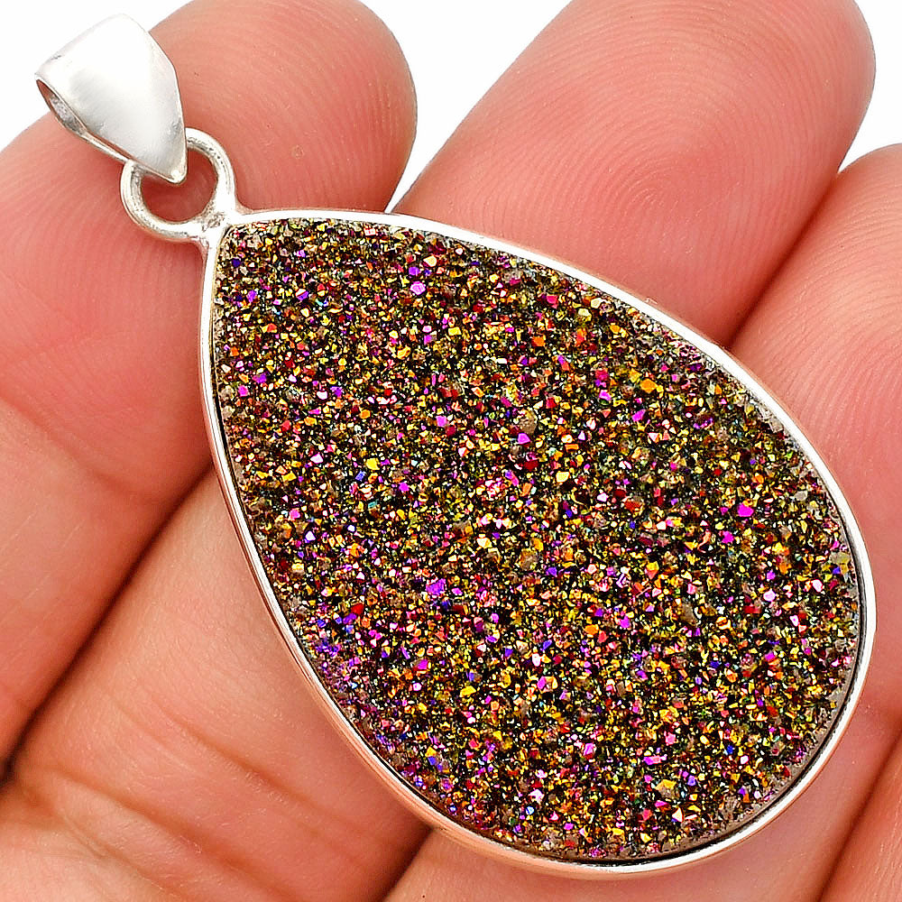Titanium Druzy Pendant P-1001 SDP148150