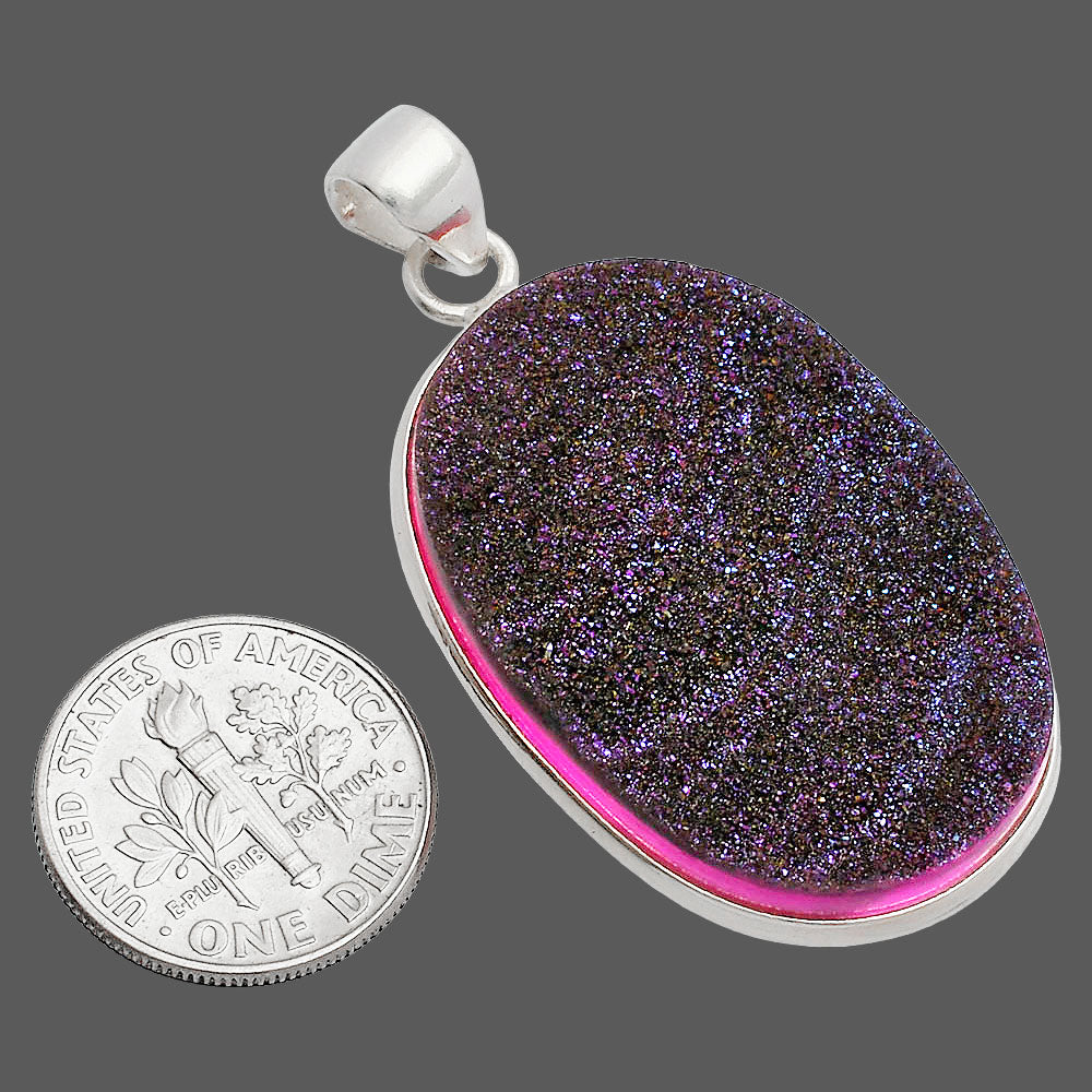 Titanium Druzy Pendant P-1001 SDP148151