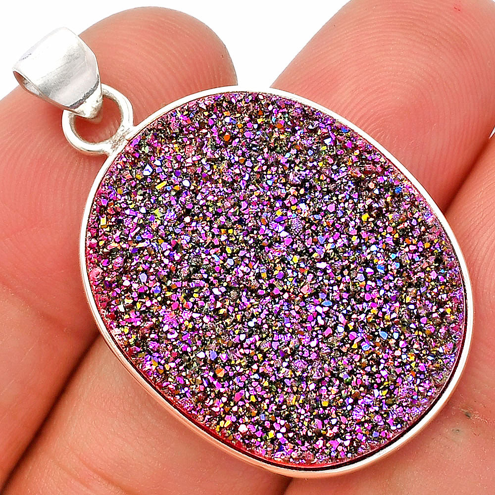 Titanium Druzy Pendant P-1001 SDP148155