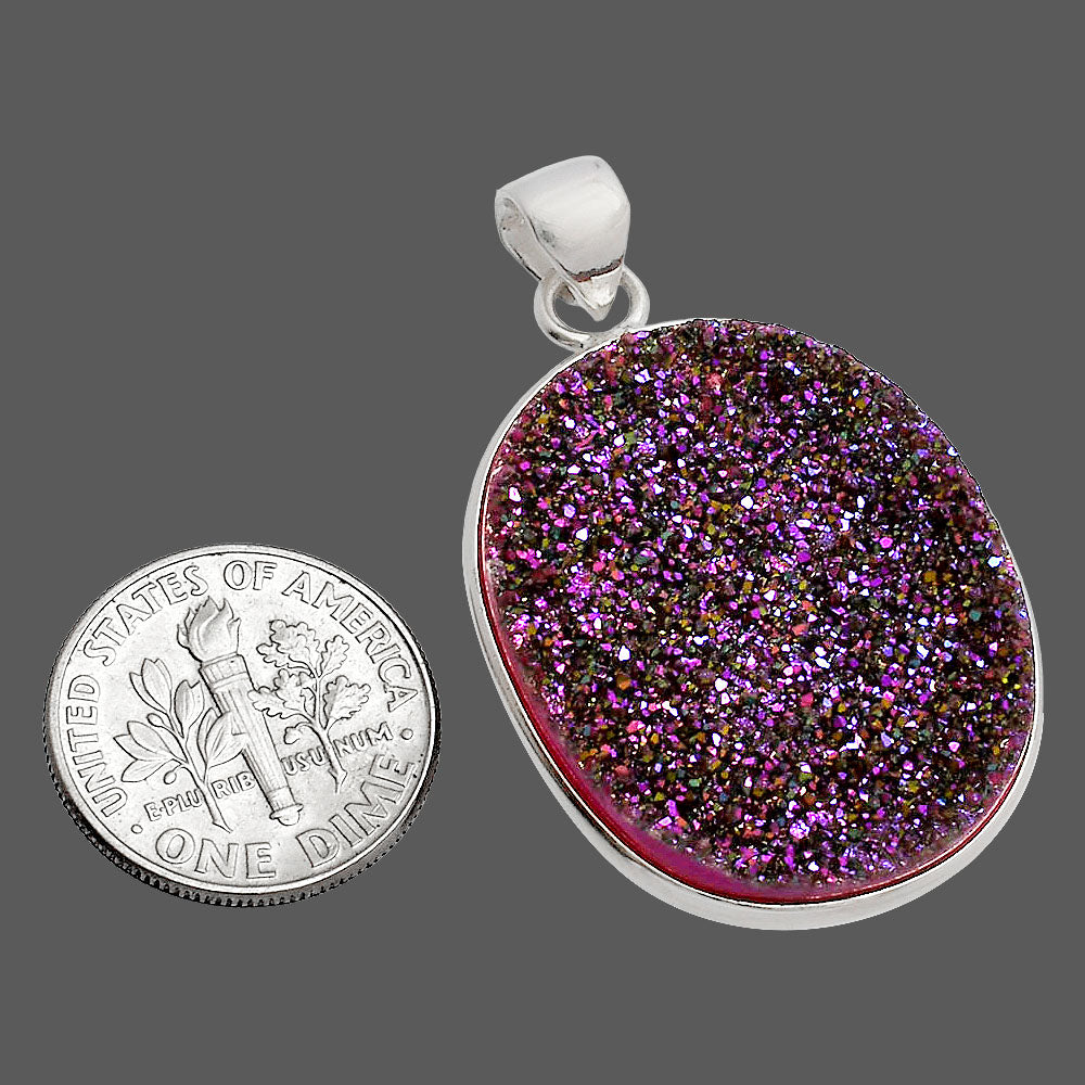 Titanium Druzy Pendant P-1001 SDP148155