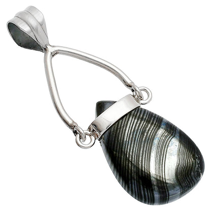 Crown Of Silver Psilomelane - Black Malachite Pendant P-1726 SDP148193