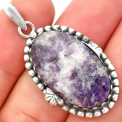 Natural Purple Lepidolite Pendant P-1730 SDP148204
