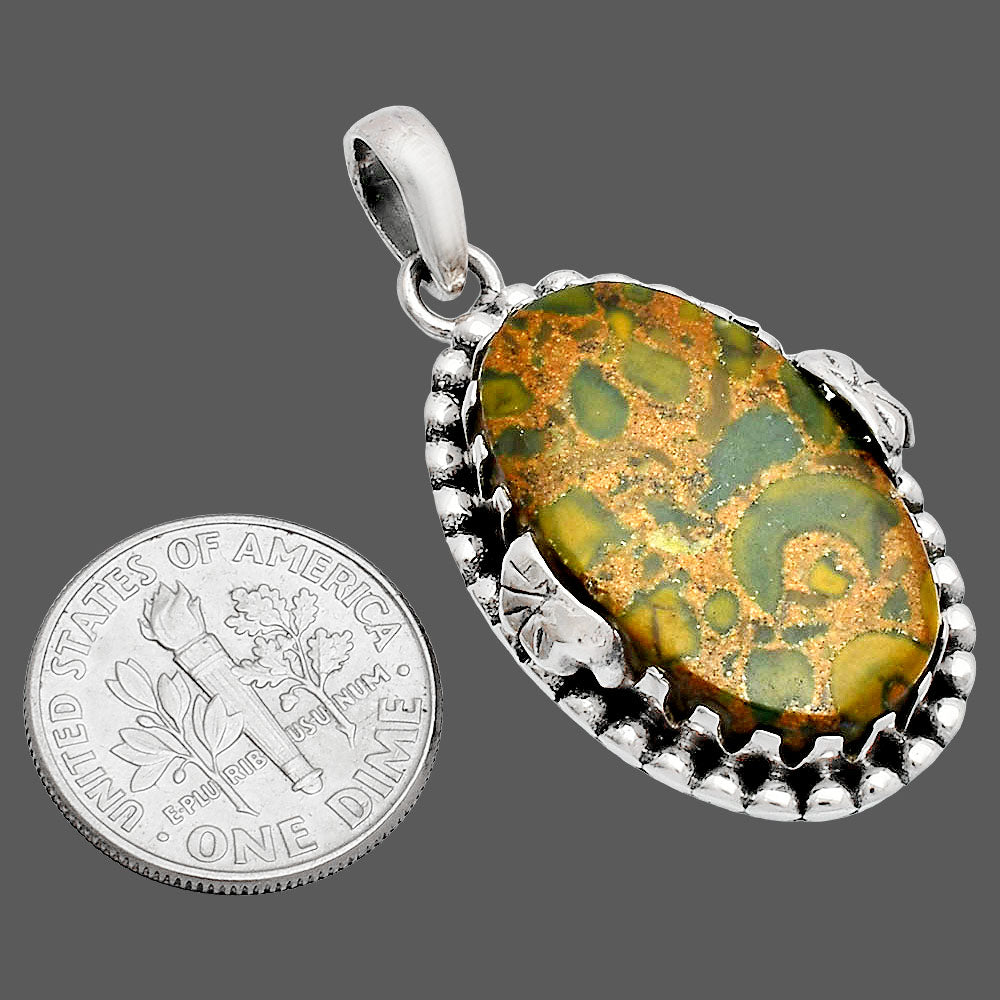 Natural Bamboo Jasper Pendant P-1730 SDP148211