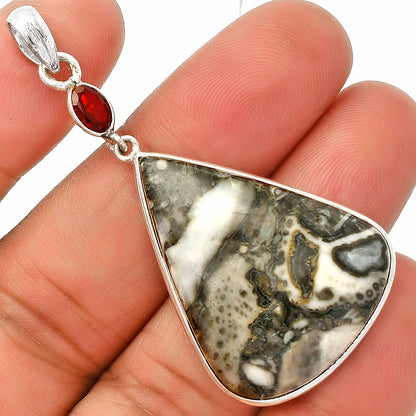Natural Maligano Jasper & Garnet Pendant P-1098 SDP148232