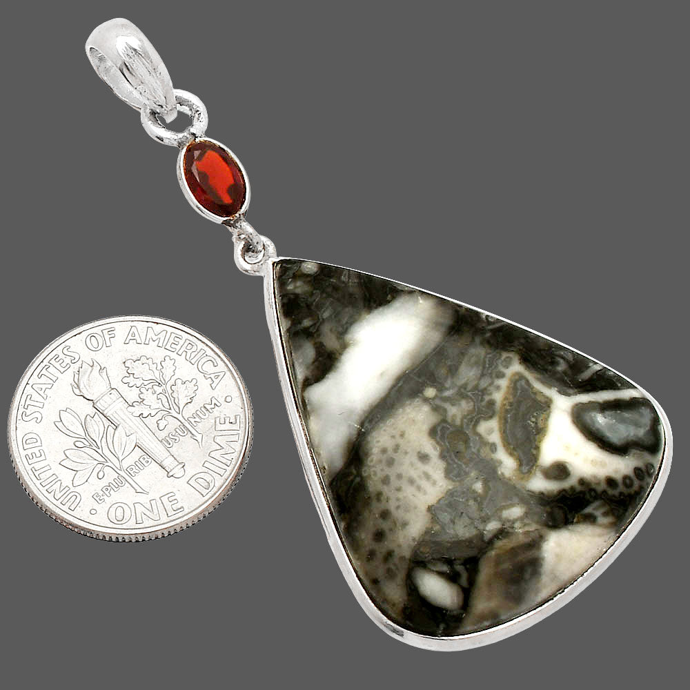Natural Maligano Jasper & Garnet Pendant P-1098 SDP148232