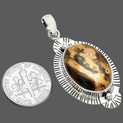 Natural Viper Skin Jasper Pendant P-1732 SDP148247