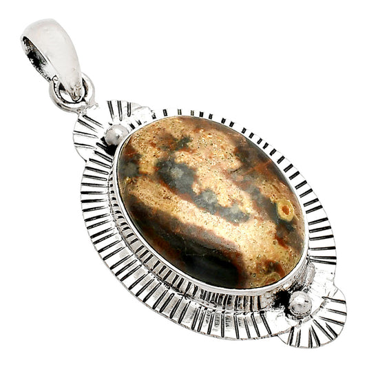 Natural Viper Skin Jasper Pendant P-1732 SDP148247