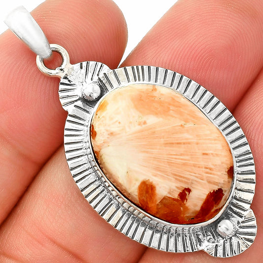 Natural Orange Scolecite - India Pendant P-1732 SDP148261