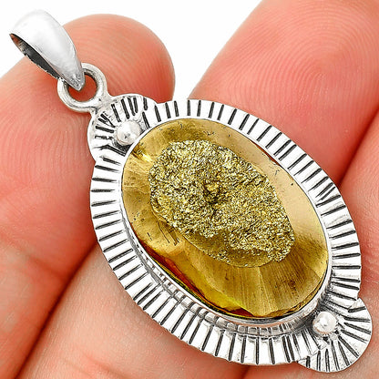 Natural Peruvian Golden Pyrite Pendant P-1732 SDP148268