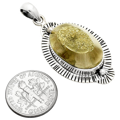 Natural Peruvian Golden Pyrite Pendant P-1732 SDP148268